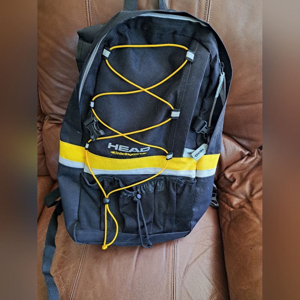 HEAD Black and Yellow Men's Backpack
